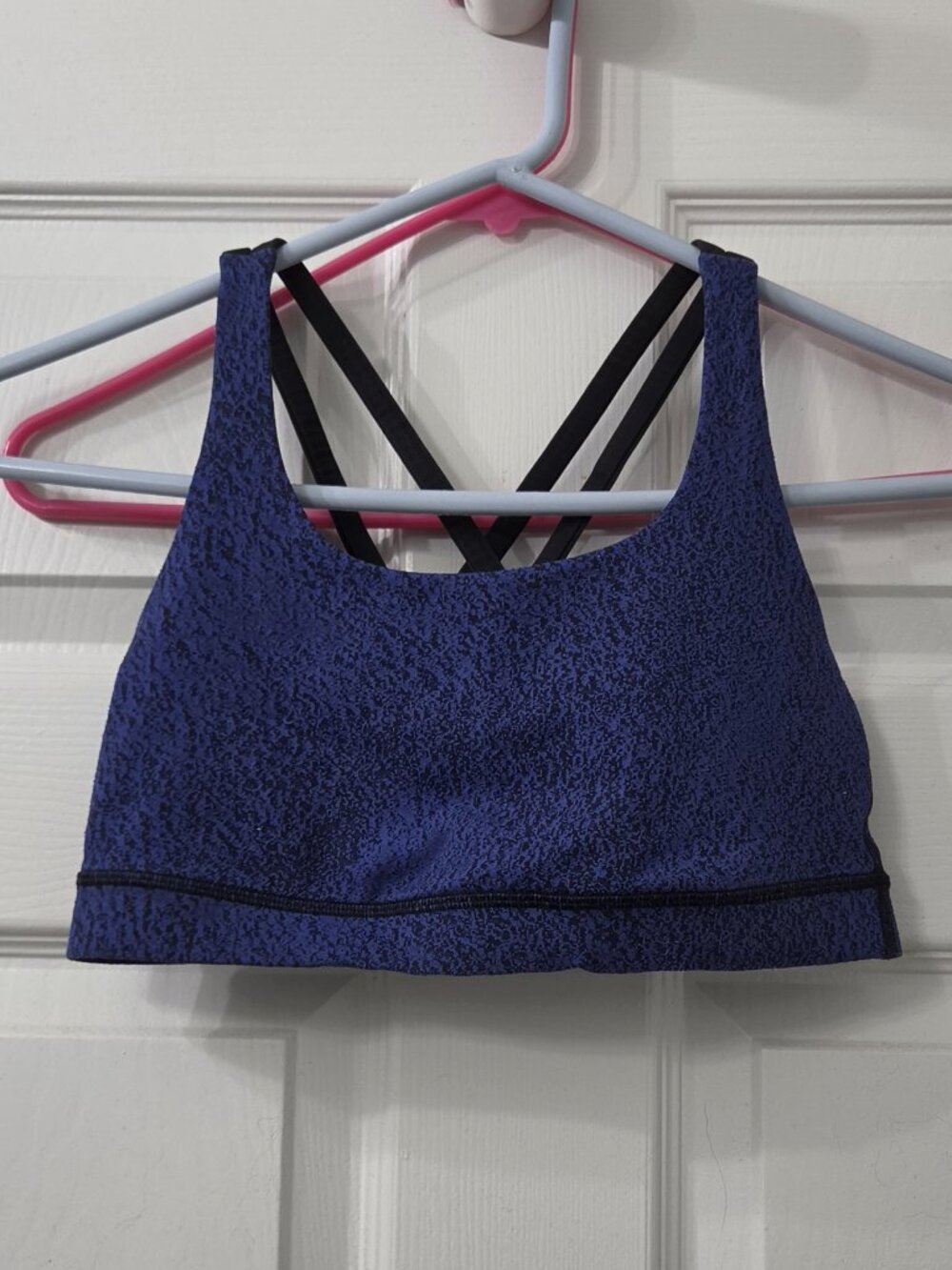Lululemon Jaquard Energy Blue/Black Sports Bra